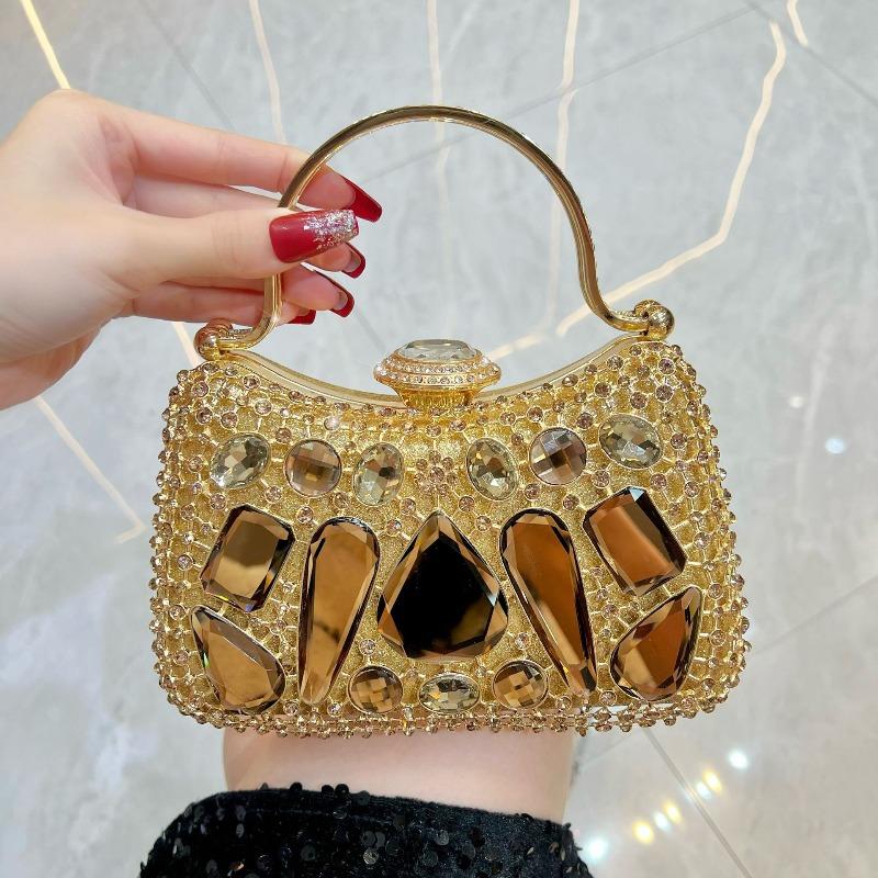 Hand-held Bag - Exquisite Dinner Bag - French-style Diamond-studded Handbag - Women's Bag