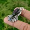 Sterling Silver Pear Ruby Zoisite Stone Tanzanite Quartz Sister Trendy Pendant