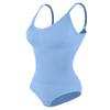 Dames Naadloze Mouwloze V-hals Bodysuit Shapewear Buikcontrole Body Shaper Tanktop Rood Blauw