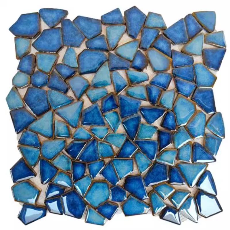 Azulejos Cerâmicos Coloridos 30x30cm com Pedrisco Grátis para Jardim Piscina Parede de Fundo Mosaico Azulejos Resistentes ao Desgaste Decoração