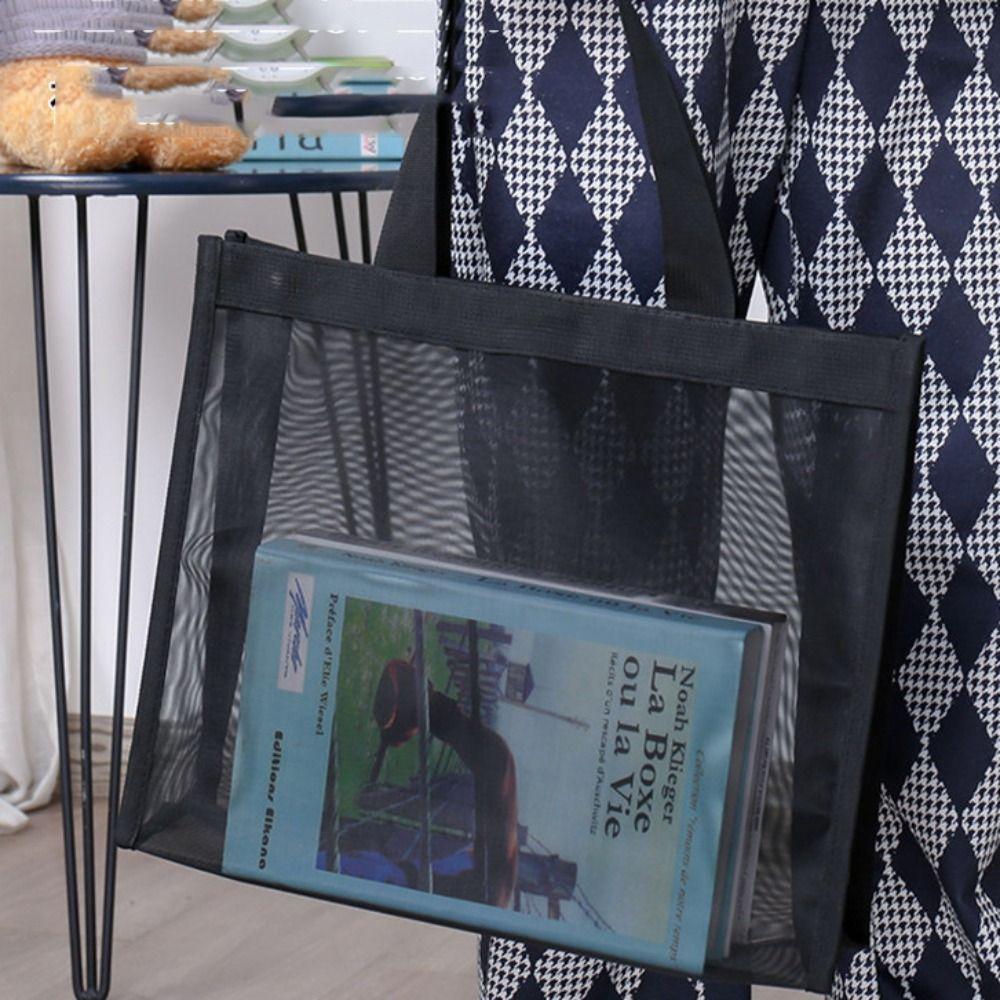 Nylon Transparent Mesh Shopping Bag Single Shoulder Travel Storarge Bag  Yoga