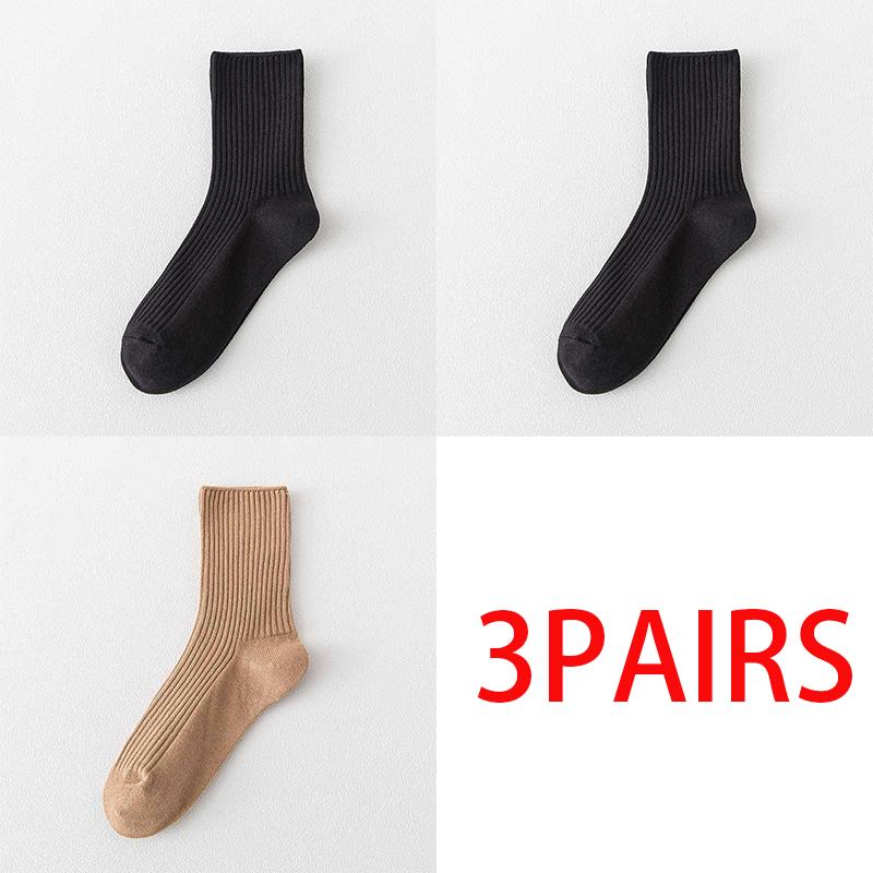 

Корейские модные женские хлопковые носки Ins, однотонные универсальные носки, повседневные носки средней длины One size