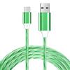 USB Fast Charging Cable LED Flowing Light Effect Waterproof Durable Cord for Car Outdoor Camping Phone Charge
