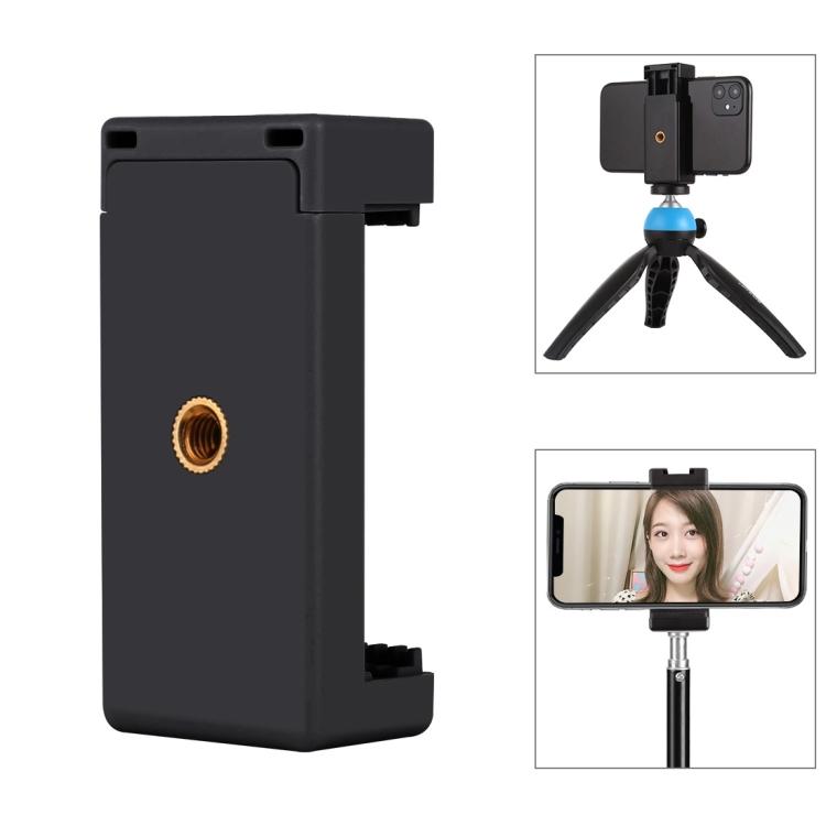 PULUZ Selfie Stick Statyw Uchwyt do Telefonu z Otworami na Śrubę 1/4 cala i Bazą Zimnego Buta