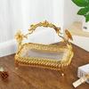 European Retro Multi-layer Fruit Basket & Glass Plate Set for Living Room