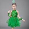 Vestito da Ballo Balletto Bambina Verde Paillettes con Copricapo Polsini Vestito Gonfio Bambine Ragazze