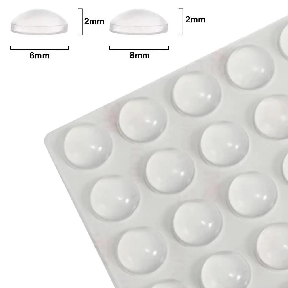 New Self Adhesive Damper Buffer Round Clear Cabinet Door Bumpers Silicone Protective Pads