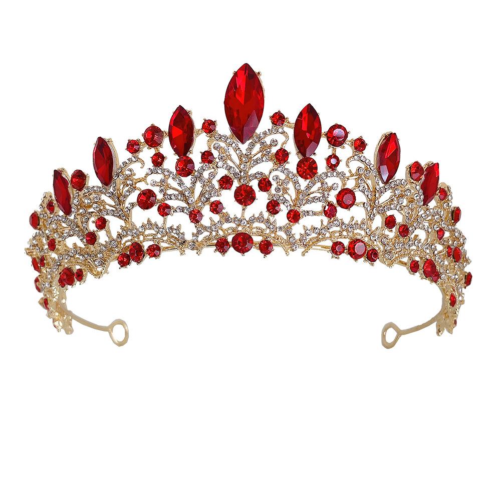 New Bridal Headwear Baroque Exquisite Crown Bride Light Gold Crown Wedding Accessories Crown Hair Accessories