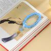 Natural Sea Blue Agate Chalcedony Holding 10Mm Tassel Around The Finger Soft Long Hand Twist, Eighteen Children Natural Support Identification
