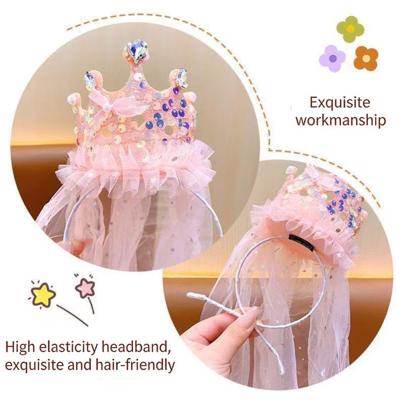 Sparkling Glass Rhinestones Crowns Hairband For Girls Cosplay Headband Perfect For Parties And Special Occasion