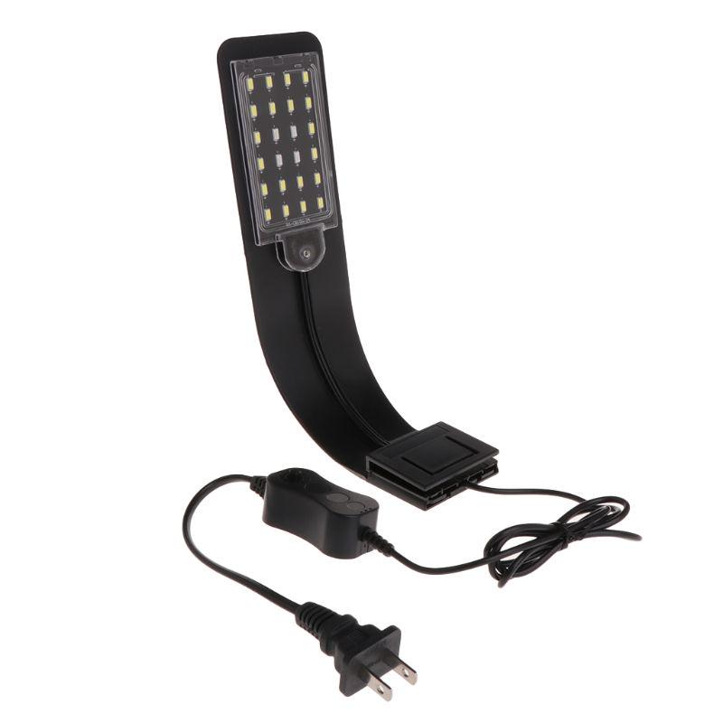 

Маленькая светодиодная лампа-клипса для аквариума для рыб для аквариума с отдельным питанием X3UC U.S. regulations чёрный