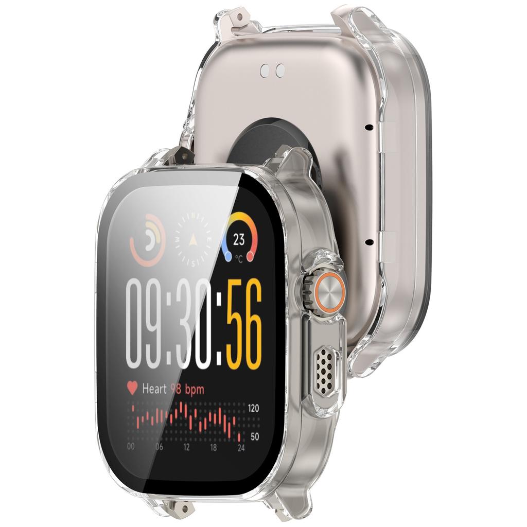 Watch Case Screen Protector Fit for Watch 5 PC Cover with Tempered Film Watch Housing Shockproof Shell