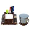 Hölzerne Getränkeuntersetzer, Holz Tischuntersetzer Set mit 6 Stück für Kaffeetassen, Teetassen, Bierdosen, Barbecher und Wassergläser