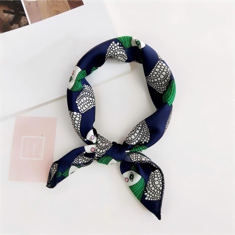 Luxury Square Scarf For Women Silk Feeling Shawl Satin Hijab Fashion Wraps Hair Bands Ribbon Headband Bag Accessories Headscarf