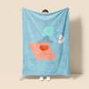 Morandi Tone Abstract Botanical Blanket – Scandinavian Minimalist Throw for Sofa, Home Decor or Caf–Dual Purpose Plush Blanket