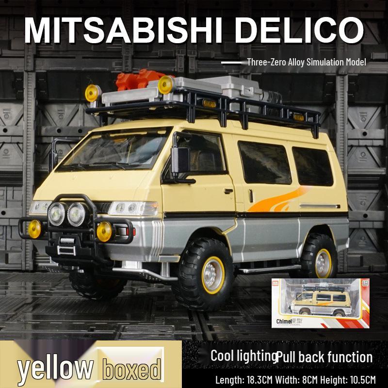 

Модель кемпера из сплава Mitsubishi Delica Outdoor Edition со звуковыми и световыми эффектами