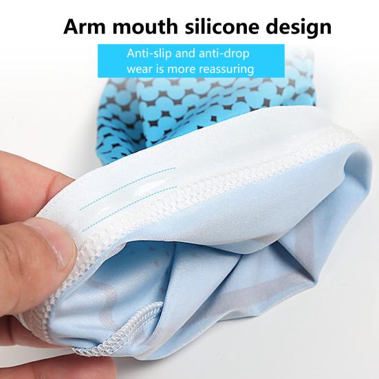 1 Pair Comfortable Sports Sleeves Good Skin-touch Efficient Thermal Insulation Anti-UV Printing Ice Sleeves Riding Accessories