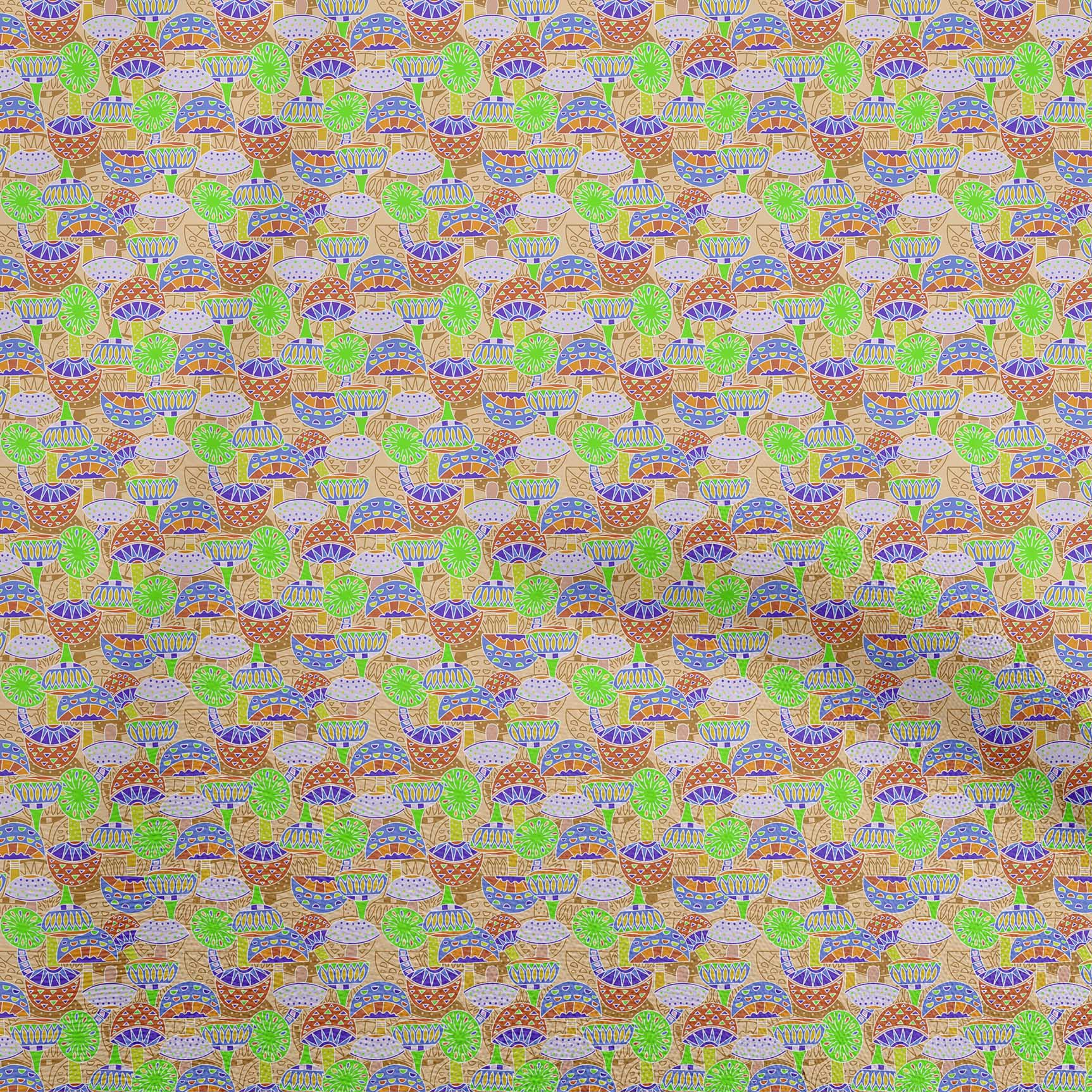 

oneOone Cotton Flex Blue Fabric Asian Fabric For Sewing Printed Craft Fabric By The Yard 40 Inch 42 Inch Wide - Viscose Chiffon жовтий