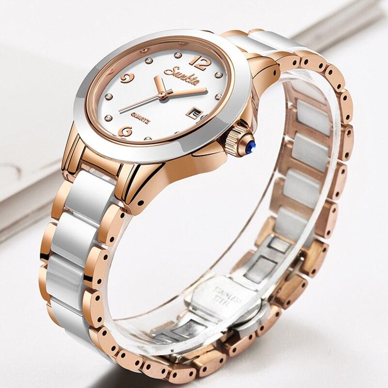 Orologio da Donna alla Moda Oro Rosa Orologi Bracciale da Donna Ragazza Reloj Mujer Nuovo Orologio Creativo Impermeabile Data Ora Donna