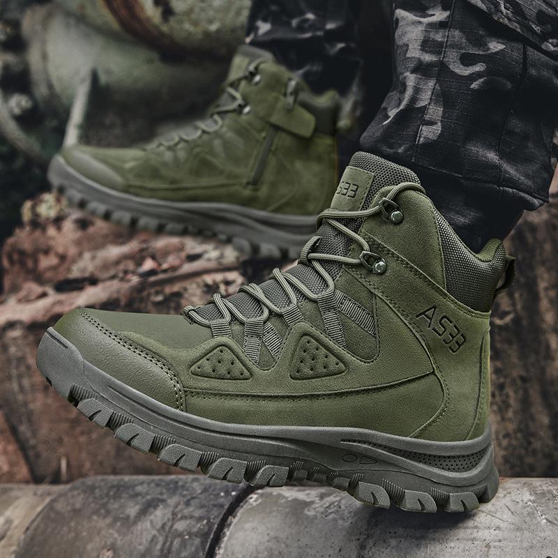 Men s Lightweight Mid-Top Tactical Desert Combat Hiking Boots 42 армия зеленый