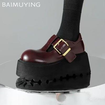 Platforma Dámské Mokasíny Boty Ploché Módní Kožené Boty Žena 2025 Trend Značka Podzim Elegantní Designérské Lolita Pohodlné Dámské Botas