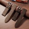 18mm 20mm 22mm Smartwatch Watch Band Quick Release Weave Bracelet for Omega for Seiko Vintage Genuine Cowhide Tweed Nylon Strap