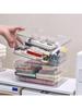 Plastic Storage Box, Covered Storage Box, Flip Top Desktop Storage Container, Office Supplies, Stationery, Cosmetics Storage
