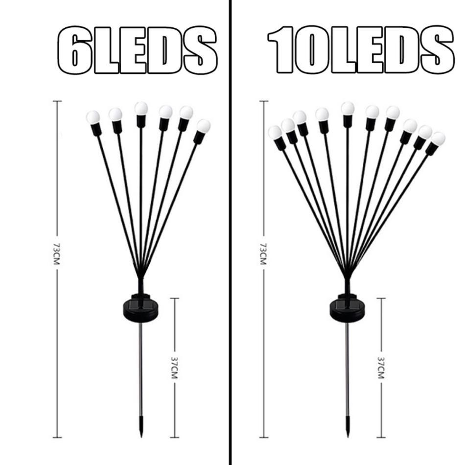 LED Solar Lamp Garden Decoration Fireworks Lamp 6LED/10LED Firefly Outdoor IP65 Waterproof Lamp Christmas Garden Decoration