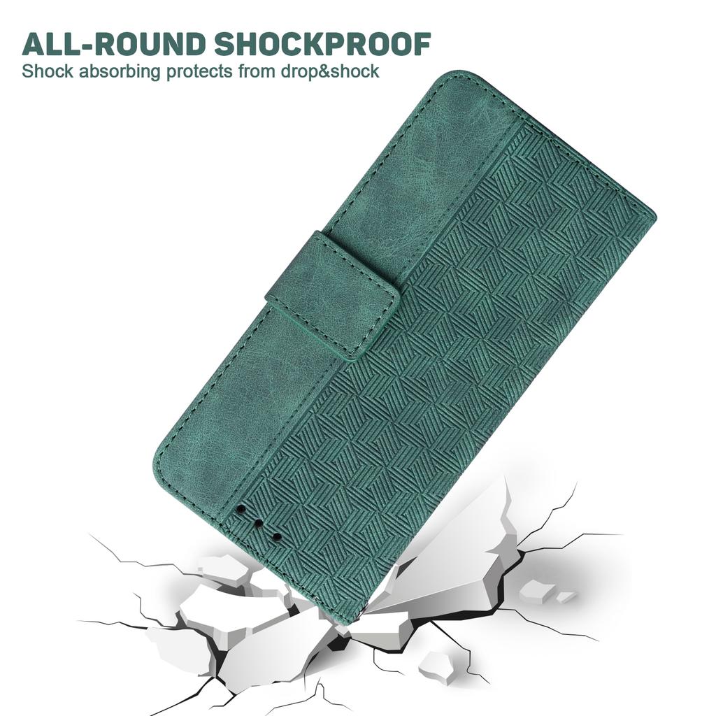 For TECNO Camon 30S 4G/30S Pro 4G Case Geometry Pattern Leather Wallet Phone Cover with Wrist Strap