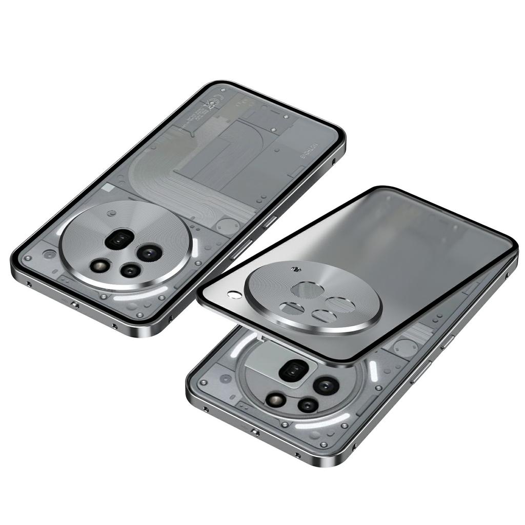 For Nothing Phone (3a) Pro Matte Case Aluminium Alloy+PC Phone Cover Pop-Up Snap Lock