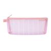 Midori Mesh Pencil Case with Striped 41849006 Gusset, Pattern, Purple,