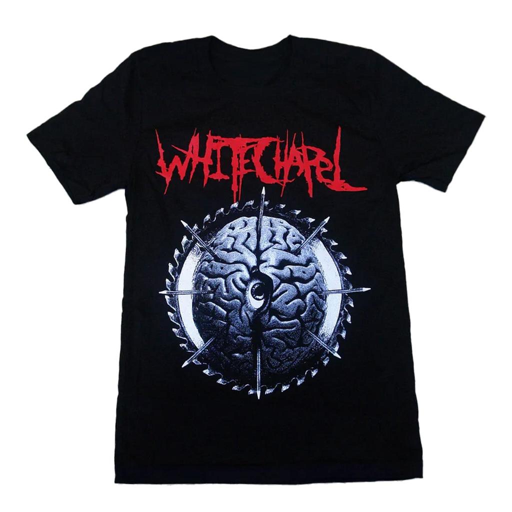 Whitechapel Brain Band TShirt Cotton Graphic Tee Unisex Women Summer Streetwear Top
