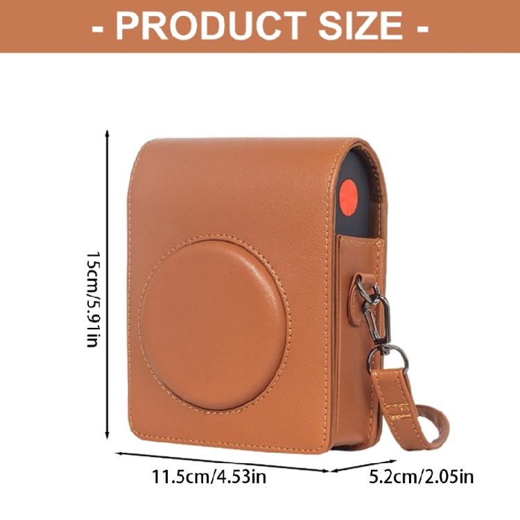 Camera Bag Protector Pouch for Mini Shot 3 ERA/MS300 PU Case Adjustable Shoulder Strap Solid Color Carry Case