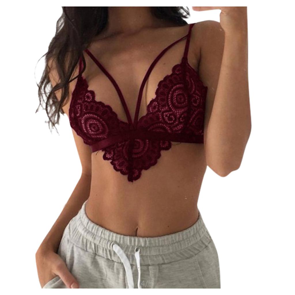 Women Lace Floral Bralette Bralet Bra Bustier  Cami Unpadded Tank