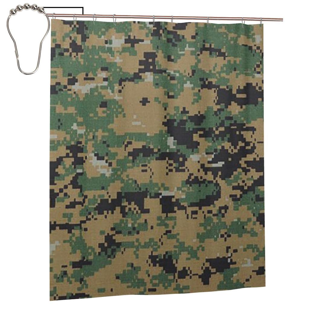 Tenda da Doccia Militare Camouflage Esercito Sfondo Camo Bagno Poliestere Impermeabile Tende da Bagno Con Ganci