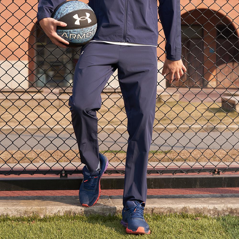 Under Armour Stretch Letter Print Woven Sports Pants Men pants Academy-Blue 22500706-408