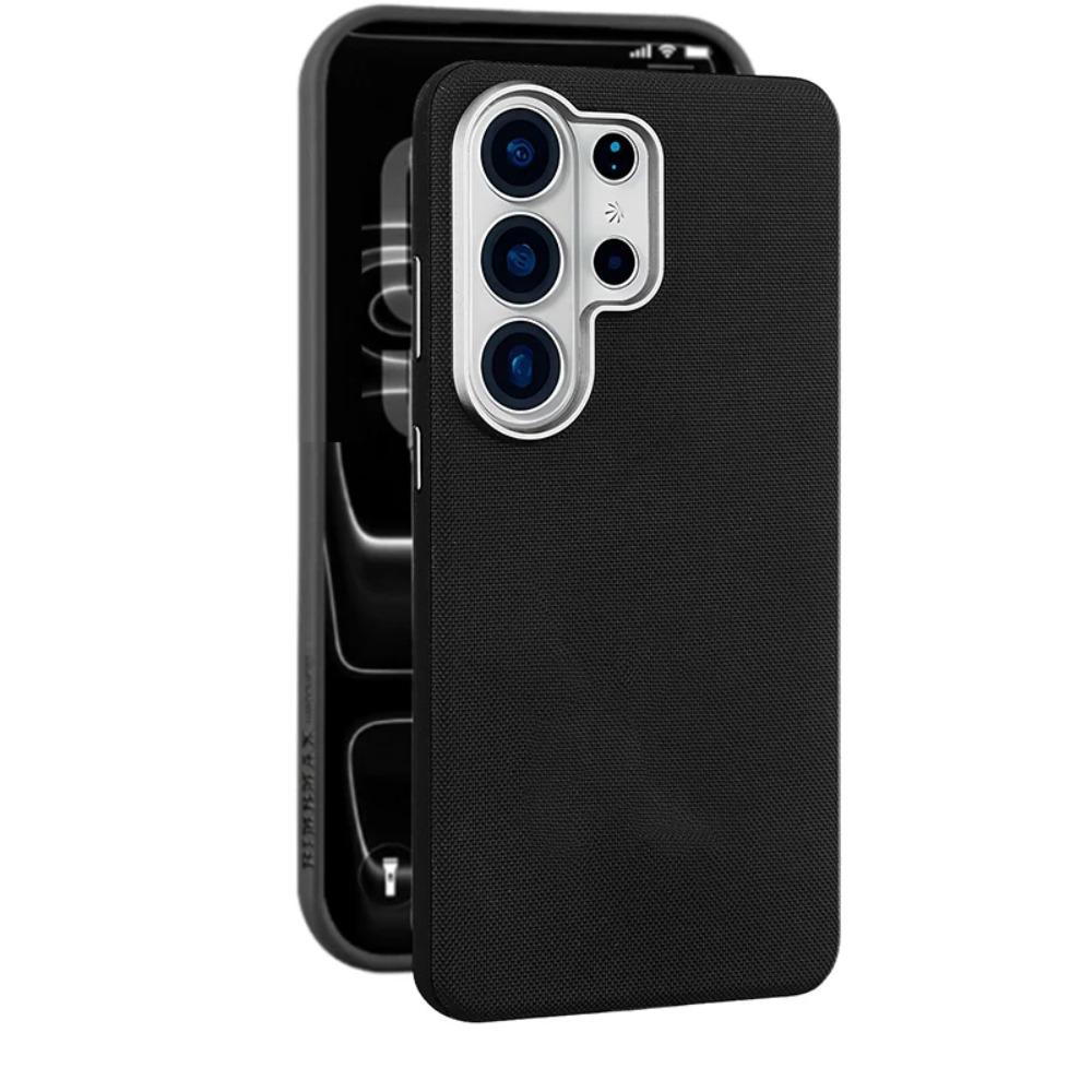 

High End Original TechWoven For Magsafe Magnetic Case Samsung S26Ultra S25 S24 S23 Ultra Wireless Charging Weaving Texture Cover Galaxy S26 чорний