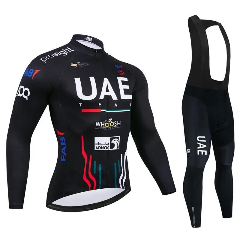 Uae Team Autumn Long Sleeve New Racing MTB Spring Long Cycling Jersey Set Bike Cycling Bicycle Clothing Uniform Ropa Ciclismo