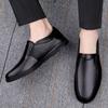 2024 New Genuine Leather Men Casual Shoes Luxury Brand Mens Shoes Breathable Slip On Black Business Formal Shoes