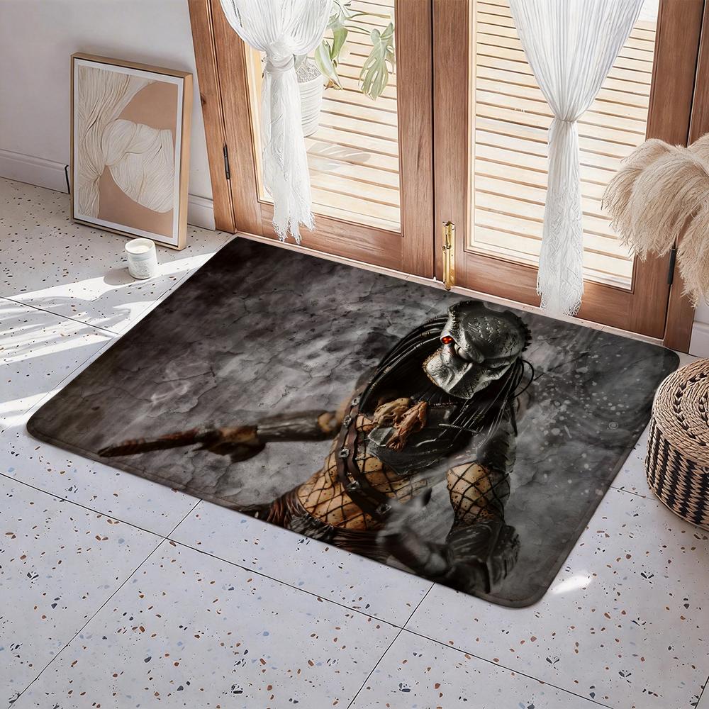 Character T The Predator Floor Mat Eco Flannel Doormat Non Slip Odorless Indoor Floor Rug Soft Short Plush Home Mat