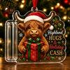 Decorative Holiday Cash Gift Holder Christmas Money Ornament, Tree Hanging Decoration, Storage Merry Pendant for Party Decor Wooden Clip Ornament