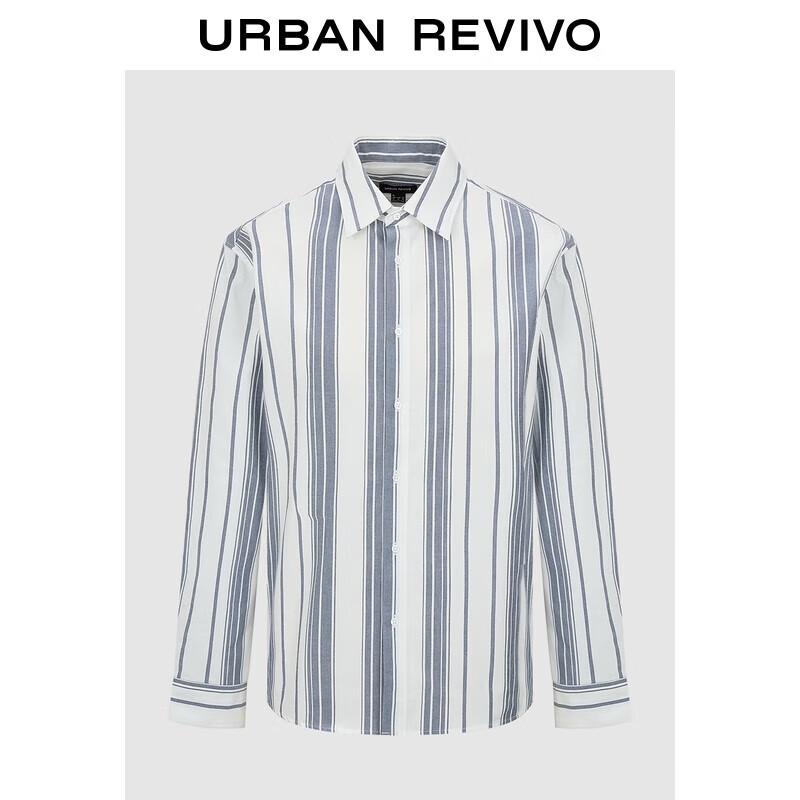 UR Men s Casual Color-Block Striped Polo Shirt M