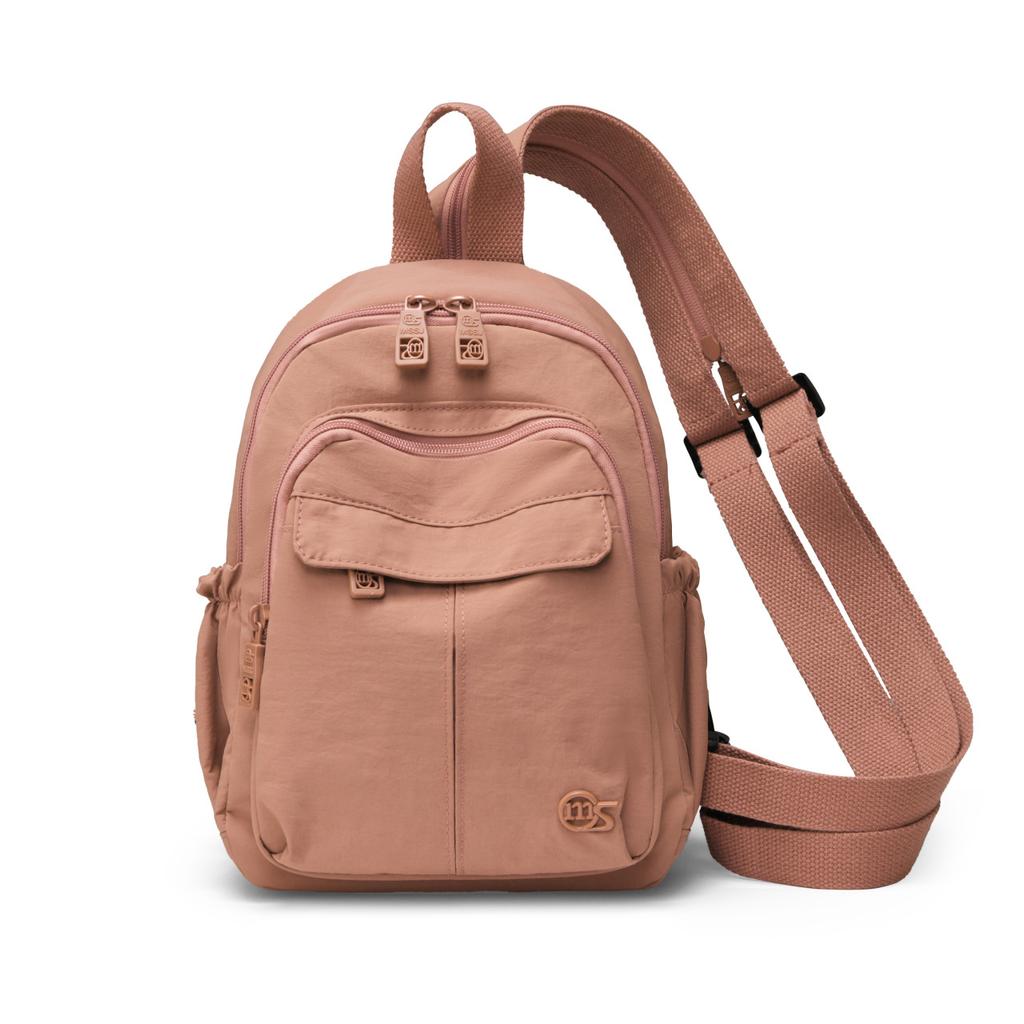 Schoolbag Multifunctional Backpack Women's New Lightweight Going Out Casual Breast Bag Anti-splashing Nylon Student Commuter Backpack