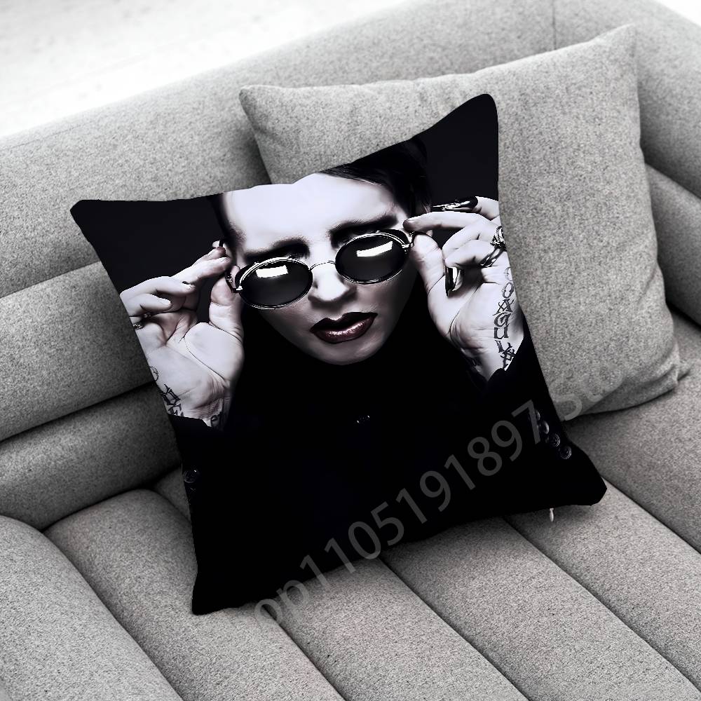 M-Marilyn M-Manson Antichrist Superstar Povlak na polštář Pro 50x50cm 30x30cm 45x45cm 40x40cm Čtvercový povlak na polštář