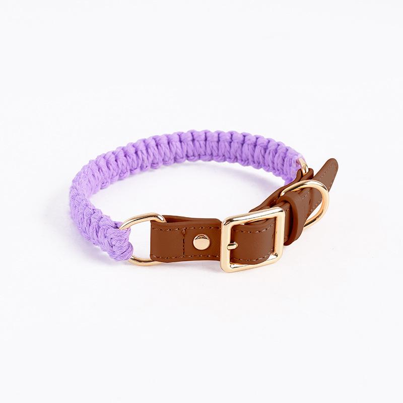 

Woven Dog Collar and Leash Set for Small and Medium Dogs Small
