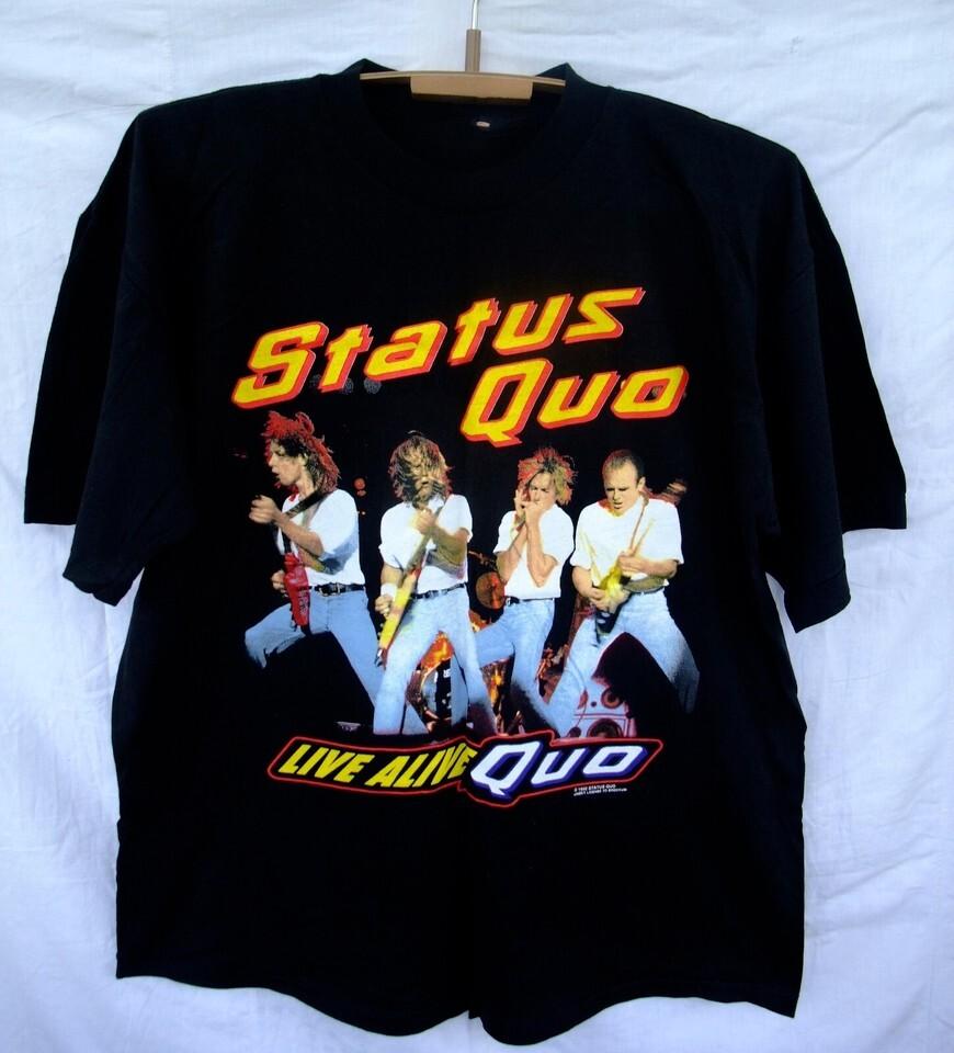 Status Quo Band Live ALIVE QUO 1992 Gift For Fans Unisex S-5XL Shirt BI04_276 XXXL
