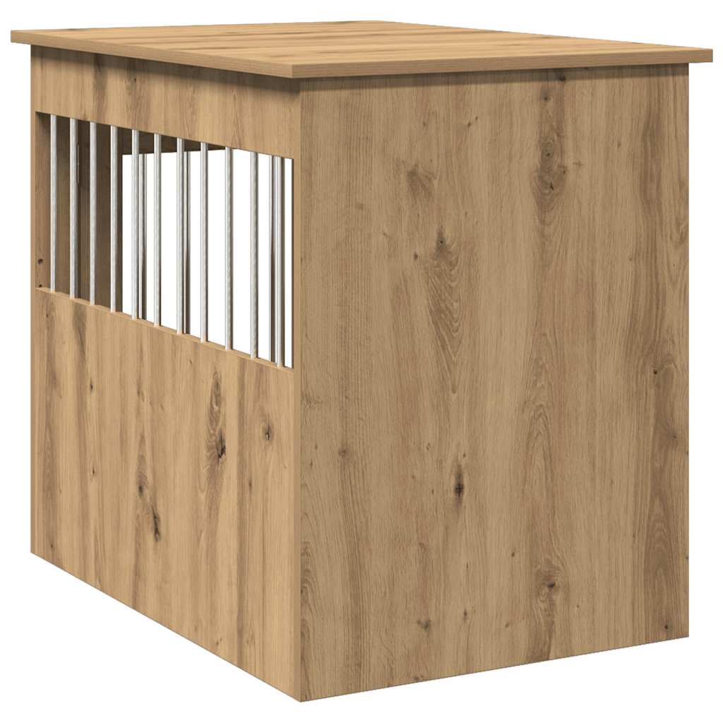 Vidaxl Dog Pen, Artisan Oak, 55X80X68Cm, Wood-Based Material