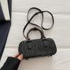New high-end fashion pvc embossed bowling bag portable shoulder messenger trendy women's bag