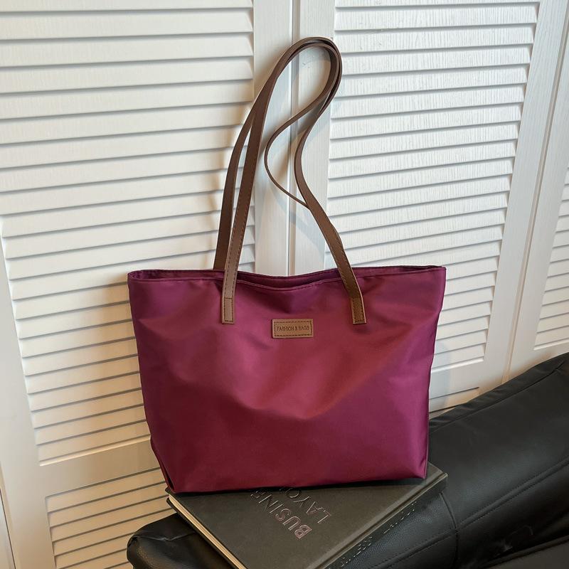 Korean Style Oxford Cloth Tote Bag Large Capacity Commuter Shoulder Handbag CLE