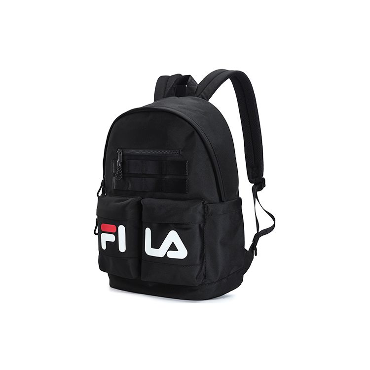 Fila Modischer Stoffrucksack mit großem Fassungsvermögen, Unisex-Rucksack, Tiefschwarz F13U319135F-BK